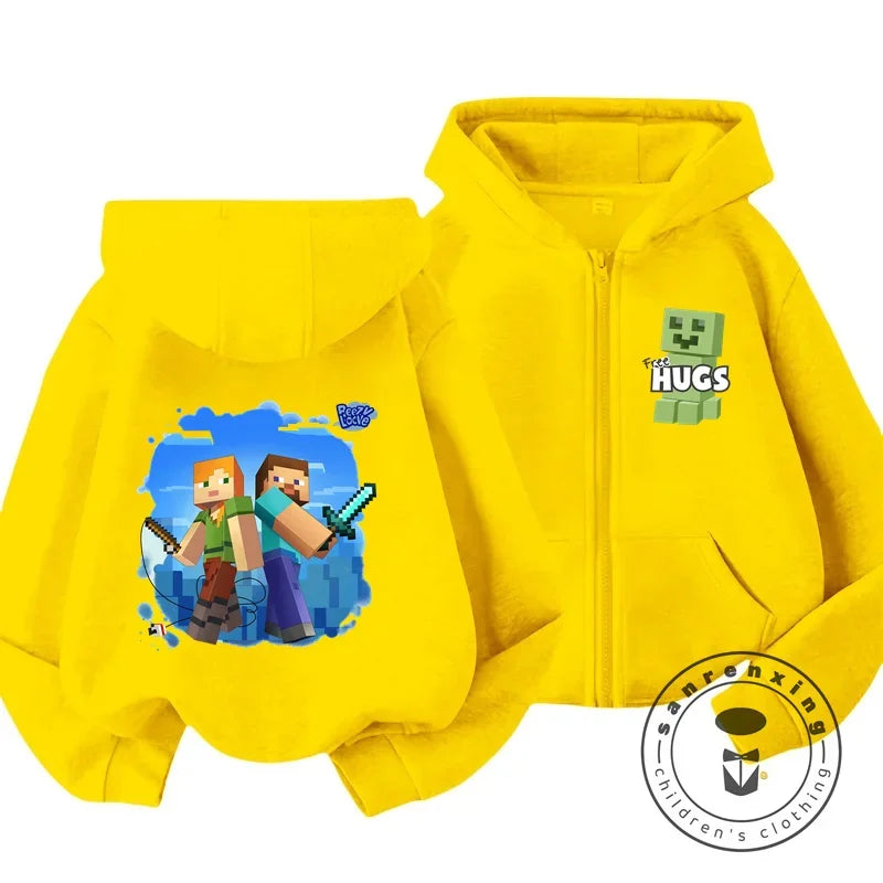 Kids Hoodie - Zip Up Sweatshirt for Boys Girls | Warm Winter Casual Hoodie - ZOOMNSTORE