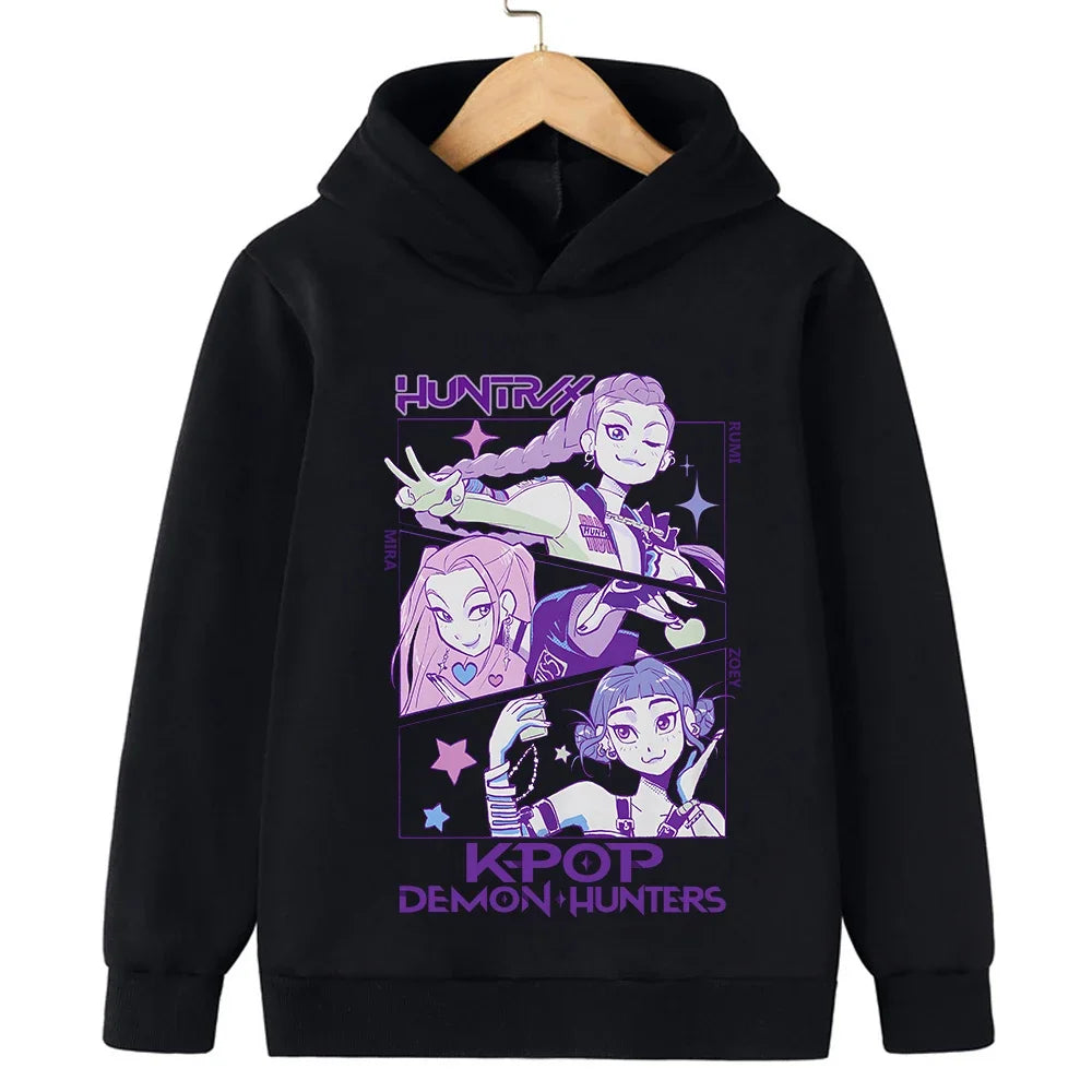 KPop Devil Hunter Hoodies - Trendy Warm Sweaters for Boys and Girls - ZOOMNSTORE