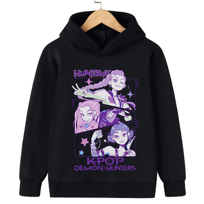 KPop Devil Hunter Hoodies - Trendy Warm Sweaters for Boys and Girls - ZOOMNSTORE