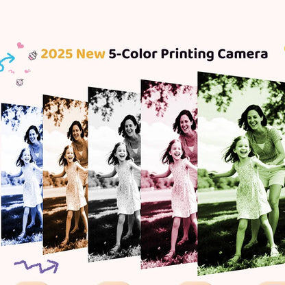 Kids Instant Camera - Color Printing 1080P 32GB Photo  Video Music Gift - ZOOMNSTORE