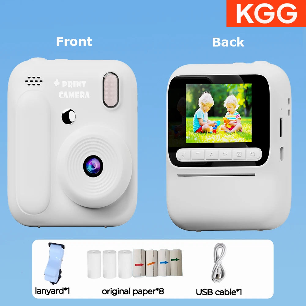 Kids Instant Camera - Color Printing 1080P 32GB Photo  Video Music Gift - ZOOMNSTORE