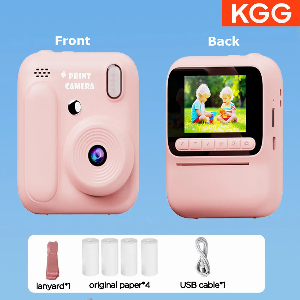 Kids Instant Camera - Color Printing 1080P 32GB Photo  Video Music Gift - ZOOMNSTORE