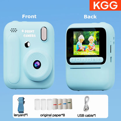 Kids Instant Camera - Color Printing 1080P 32GB Photo  Video Music Gift - ZOOMNSTORE