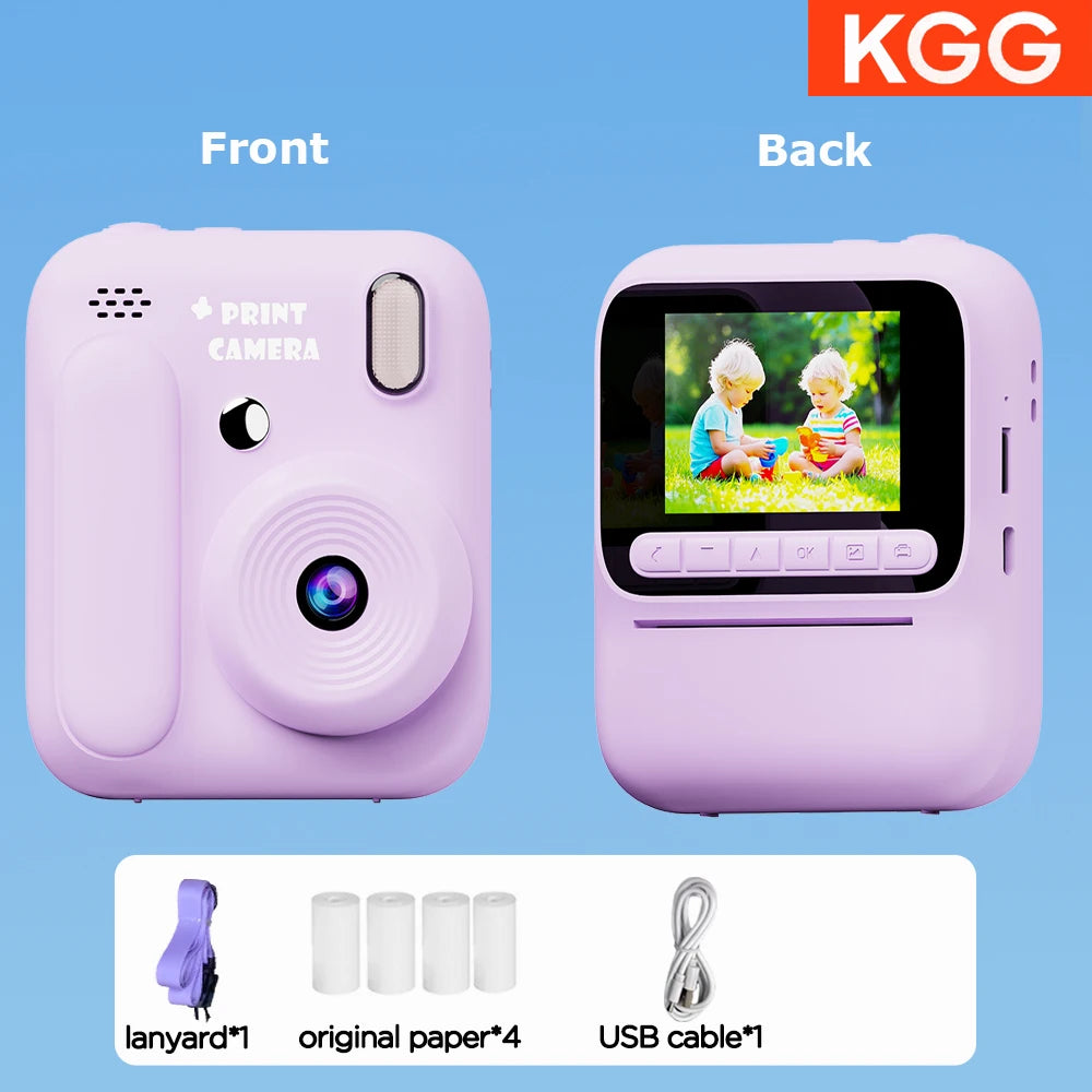 Kids Instant Camera - Color Printing 1080P 32GB Photo  Video Music Gift - ZOOMNSTORE