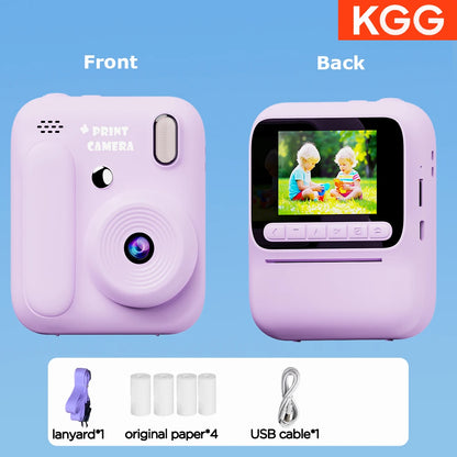 Kids Instant Camera - Color Printing 1080P 32GB Photo  Video Music Gift - ZOOMNSTORE
