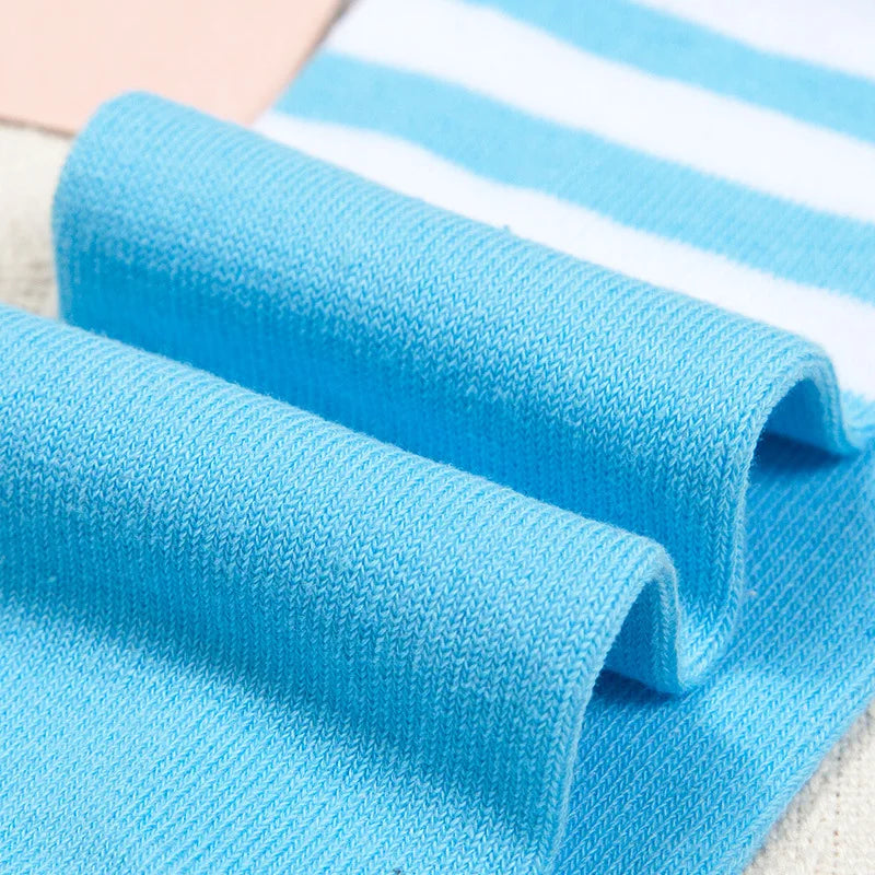 Kids Knee High Socks For Girls Boys Football Stripes Cotton Sports Old School White Socks Skate Children Baby Long Tube Leg Warm - ZOOMNSTORE