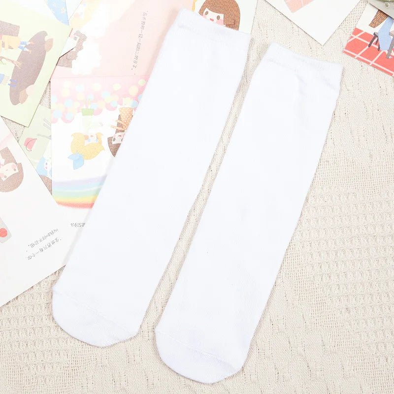Kids Knee High Socks For Girls Boys Football Stripes Cotton Sports Old School White Socks Skate Children Baby Long Tube Leg Warm - ZOOMNSTORE