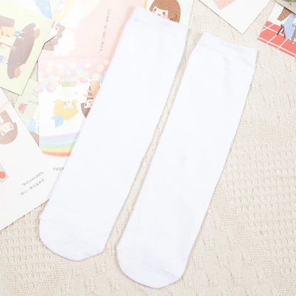 Kids Knee High Socks For Girls Boys Football Stripes Cotton Sports Old School White Socks Skate Children Baby Long Tube Leg Warm - ZOOMNSTORE