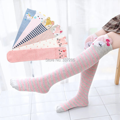 infant Child warmer ankle short lovely socks Cartoon Kids Knee High long cotton Baby cute Animal Over Knee Socks girls stockings - ZOOMNSTORE
