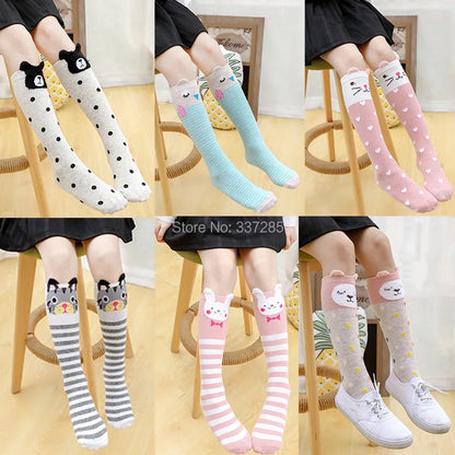 infant Child warmer ankle short lovely socks Cartoon Kids Knee High long cotton Baby cute Animal Over Knee Socks girls stockings - ZOOMNSTORE