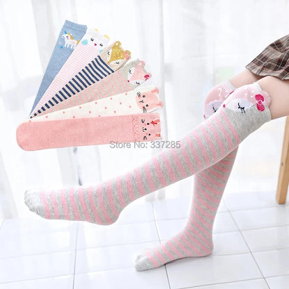 infant Child warmer ankle short lovely socks Cartoon Kids Knee High long cotton Baby cute Animal Over Knee Socks girls stockings - ZOOMNSTORE