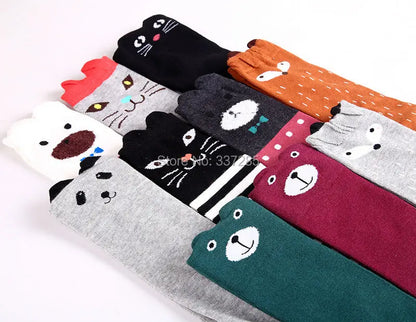 infant Child warmer ankle short lovely socks Cartoon Kids Knee High long cotton Baby cute Animal Over Knee Socks girls stockings - ZOOMNSTORE