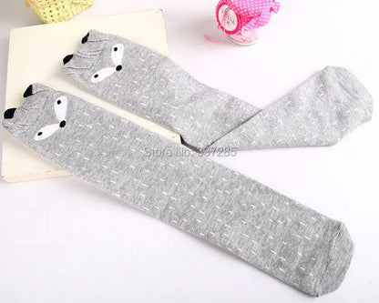infant Child warmer ankle short lovely socks Cartoon Kids Knee High long cotton Baby cute Animal Over Knee Socks girls stockings - ZOOMNSTORE