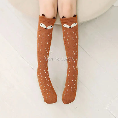 infant Child warmer ankle short lovely socks Cartoon Kids Knee High long cotton Baby cute Animal Over Knee Socks girls stockings - ZOOMNSTORE