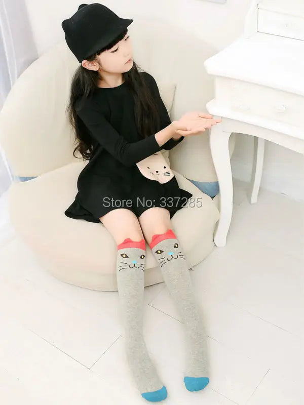 infant Child warmer ankle short lovely socks Cartoon Kids Knee High long cotton Baby cute Animal Over Knee Socks girls stockings - ZOOMNSTORE