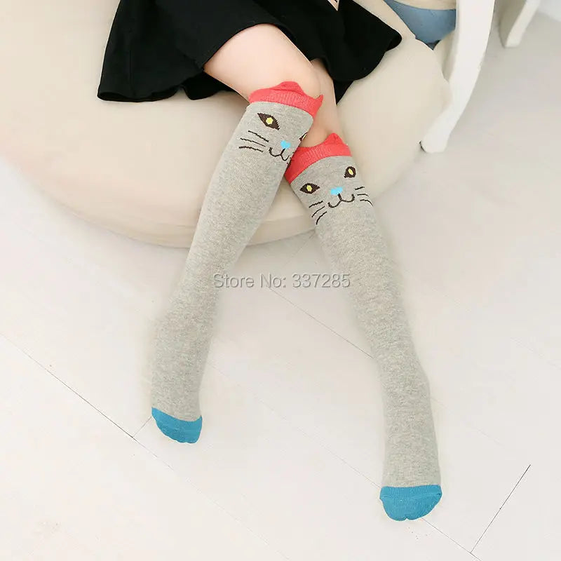 infant Child warmer ankle short lovely socks Cartoon Kids Knee High long cotton Baby cute Animal Over Knee Socks girls stockings - ZOOMNSTORE