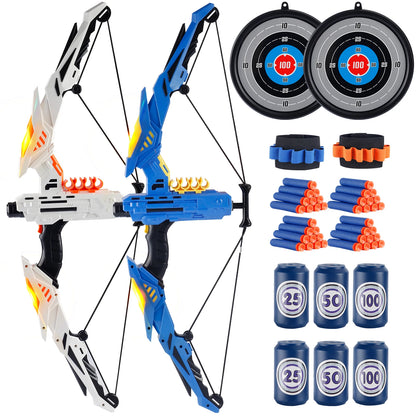 Kids LED Soft Dart Archery Set - IndoorOutdoor Sports Gift for Boys  Girls - ZOOMNSTORE