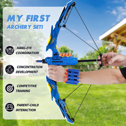 Kids LED Soft Dart Archery Set - IndoorOutdoor Sports Gift for Boys  Girls - ZOOMNSTORE
