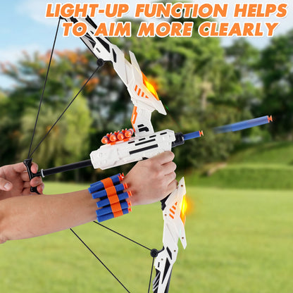 Kids LED Soft Dart Archery Set - IndoorOutdoor Sports Gift for Boys  Girls - ZOOMNSTORE
