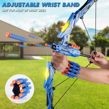 Kids LED Soft Dart Archery Set - IndoorOutdoor Sports Gift for Boys  Girls - ZOOMNSTORE