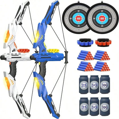 Kids LED Soft Dart Archery Set - IndoorOutdoor Sports Gift for Boys  Girls - ZOOMNSTORE