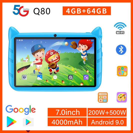 7 Inch Kids Tablet - 5G WiFi Android 4GB RAM 64GB ROM Educational Device - ZOOMNSTORE