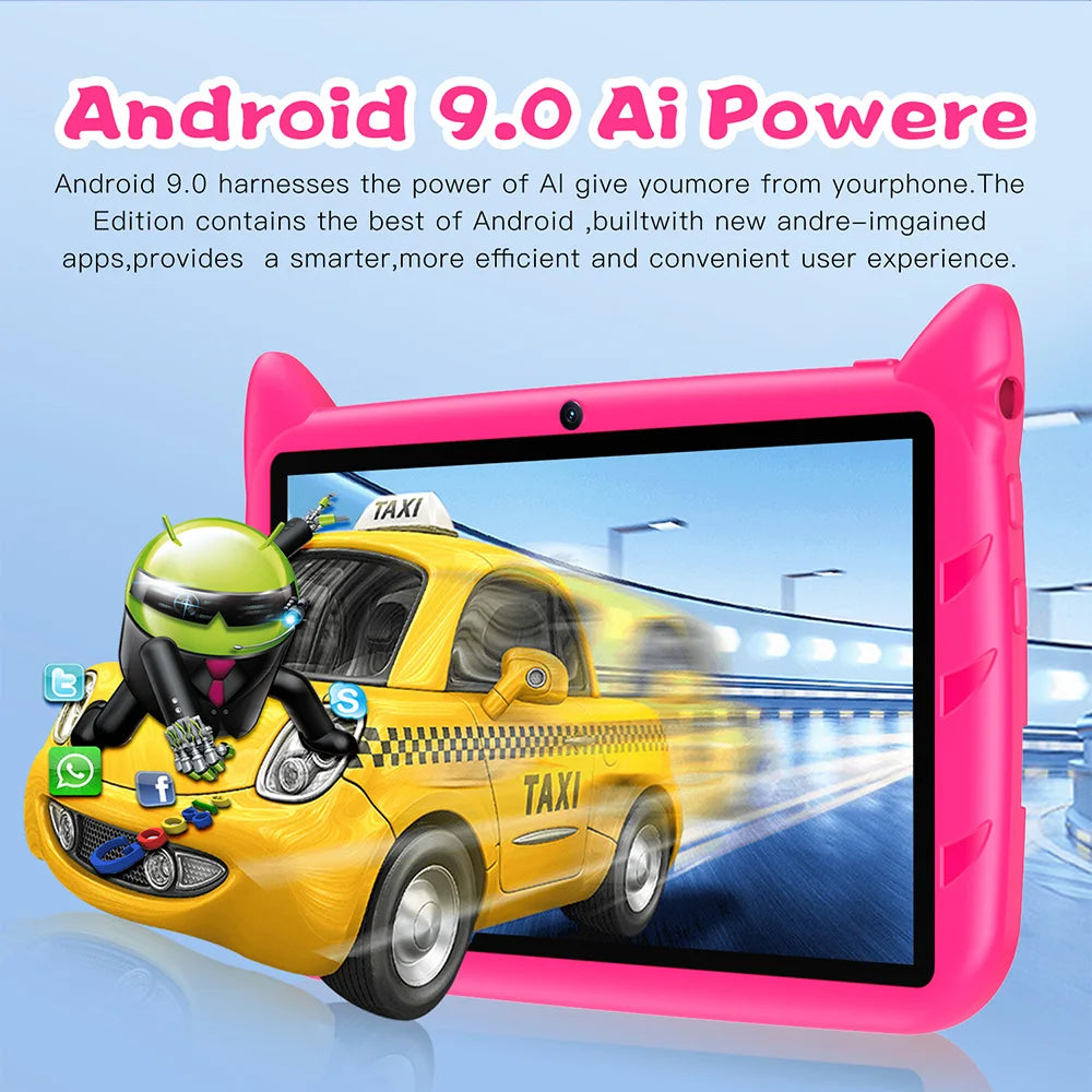 7 Inch Kids Tablet - 5G WiFi Android 4GB RAM 64GB ROM Educational Device - ZOOMNSTORE