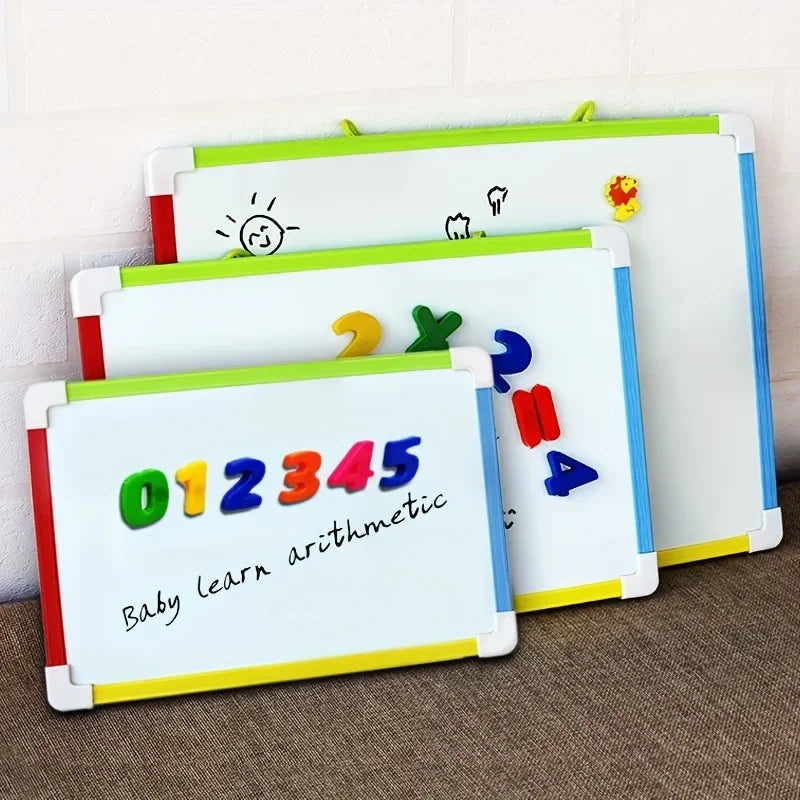 Kids Magnetic Whiteboard – Dry Erase Memo Board With Magnets & PVC Frame - ZOOMNSTORE