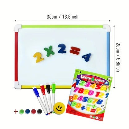 Kids Magnetic Whiteboard – Dry Erase Memo Board With Magnets & PVC Frame - ZOOMNSTORE
