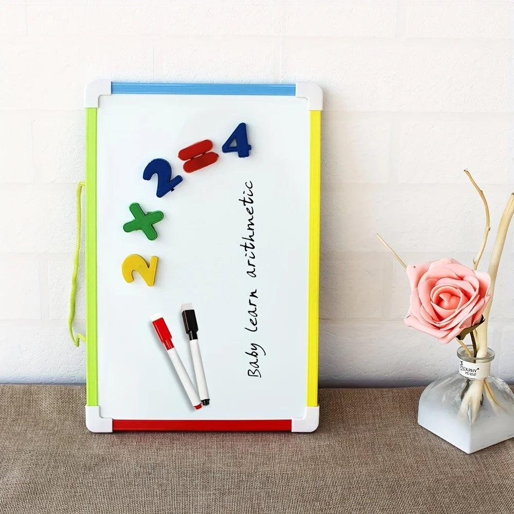 Kids Magnetic Whiteboard – Dry Erase Memo Board With Magnets & PVC Frame - ZOOMNSTORE