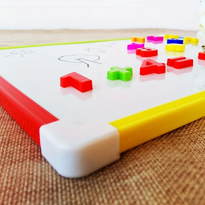 Kids Magnetic Whiteboard – Dry Erase Memo Board With Magnets & PVC Frame - ZOOMNSTORE