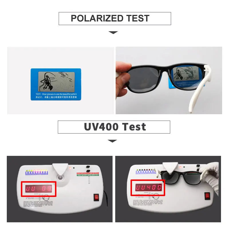 Kids Polarized Sunglasses - Classic Designer Eyeglasses with Flexible TR90 Frame - ZOOMNSTORE