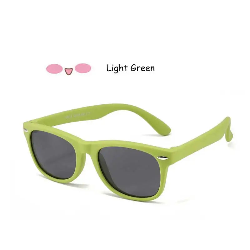 Kids Polarized Sunglasses - Classic Designer Eyeglasses with Flexible TR90 Frame - ZOOMNSTORE