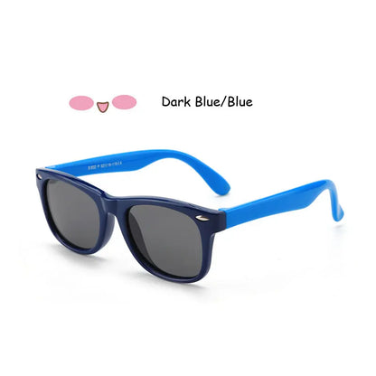 Kids Polarized Sunglasses - Classic Designer Eyeglasses with Flexible TR90 Frame - ZOOMNSTORE