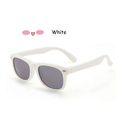 Kids Polarized Sunglasses - Classic Designer Eyeglasses with Flexible TR90 Frame - ZOOMNSTORE