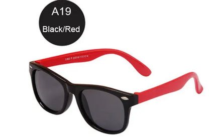 Kids Polarized Sunglasses - Classic Designer Eyeglasses with Flexible TR90 Frame - ZOOMNSTORE