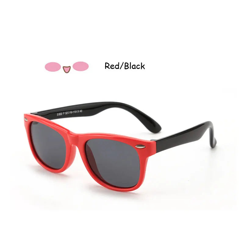 Kids Polarized Sunglasses - Classic Designer Eyeglasses with Flexible TR90 Frame - ZOOMNSTORE