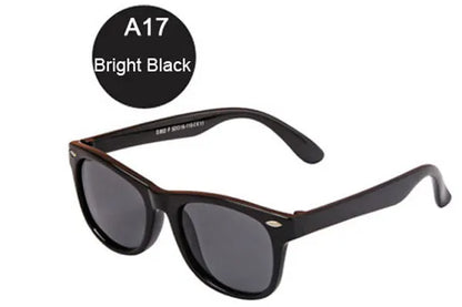 Kids Polarized Sunglasses - Classic Designer Eyeglasses with Flexible TR90 Frame - ZOOMNSTORE