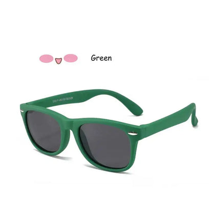 Kids Polarized Sunglasses - Classic Designer Eyeglasses with Flexible TR90 Frame - ZOOMNSTORE
