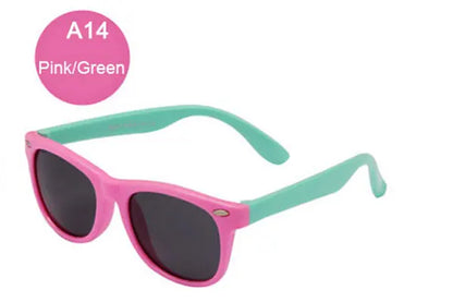 Kids Polarized Sunglasses - Classic Designer Eyeglasses with Flexible TR90 Frame - ZOOMNSTORE