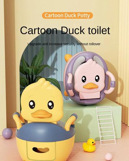 Kids Potty Training Seat - Ergonomic Baby Toilet Chair With Animal Pattern & Comfy Stool - ZOOMNSTORE