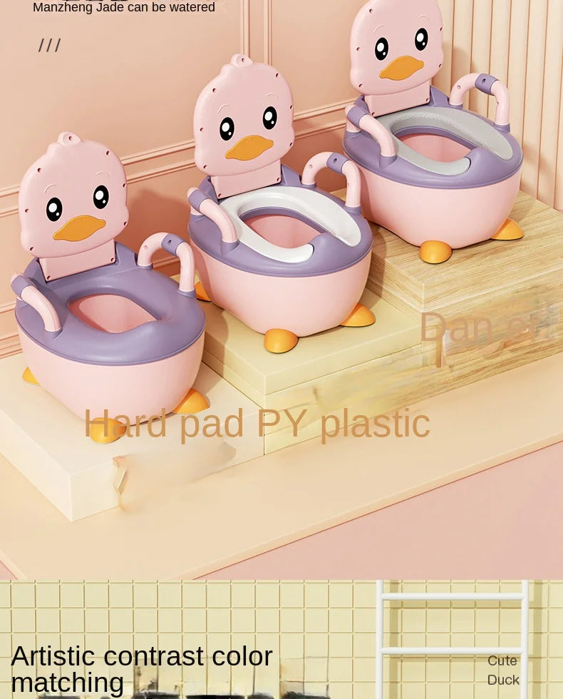 Kids Potty Training Seat - Ergonomic Baby Toilet Chair With Animal Pattern & Comfy Stool - ZOOMNSTORE