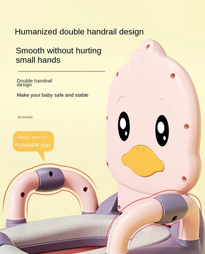 Kids Potty Training Seat - Ergonomic Baby Toilet Chair With Animal Pattern & Comfy Stool - ZOOMNSTORE