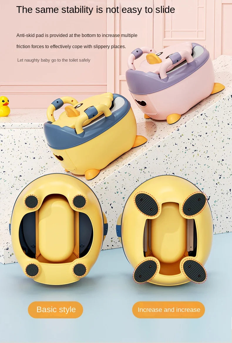 Kids Potty Training Seat - Ergonomic Baby Toilet Chair With Animal Pattern & Comfy Stool - ZOOMNSTORE