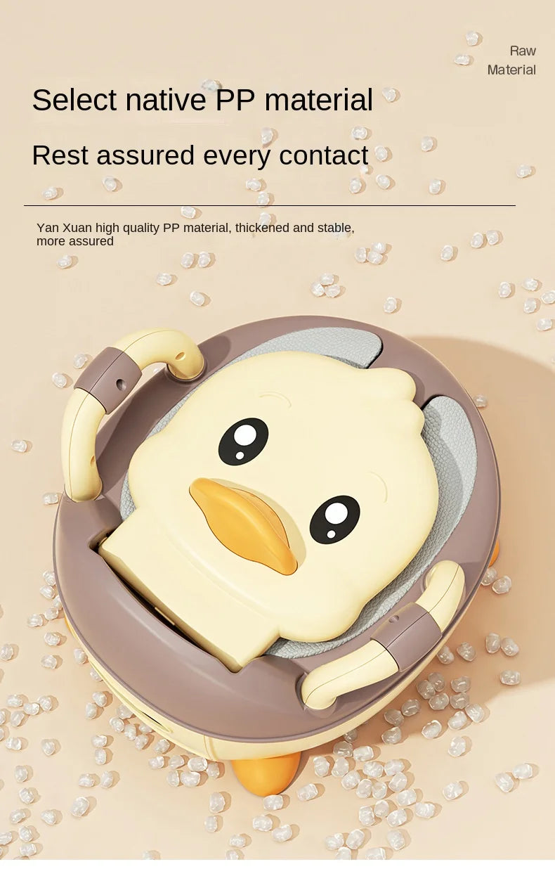 Kids Potty Training Seat - Ergonomic Baby Toilet Chair With Animal Pattern & Comfy Stool - ZOOMNSTORE