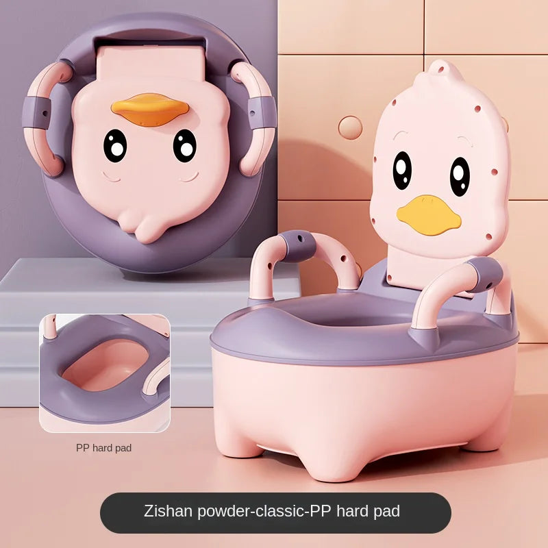 Kids Potty Training Seat - Ergonomic Baby Toilet Chair With Animal Pattern & Comfy Stool - ZOOMNSTORE