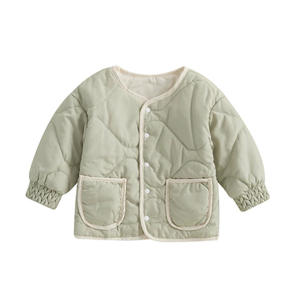 Kids Puffer Jacket - Quilted Winter Coat With Hood, Zipper Closure & Pockets - ZOOMNSTORE