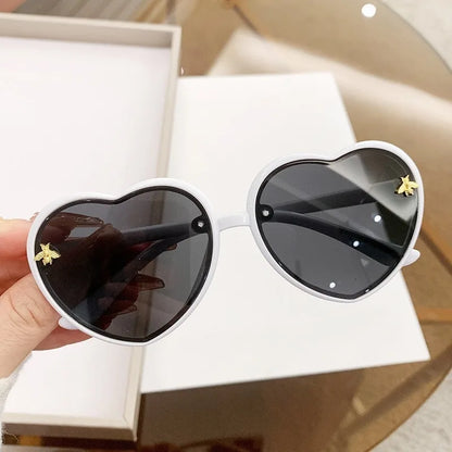 Fashion Heart Kids Sunglasses Children Retro Cute Pink Cartoon Sun Glasses Frame Girls Boys Baby Sunglasses UV400 Eyewear - ZOOMNSTORE
