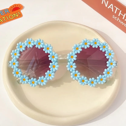 New Kids Sunglasses Children Round Flower Sunglasses Girls Boys Baby Sport Shades Glasses UV400 Outdoor Sun Protection Eyewear - ZOOMNSTORE