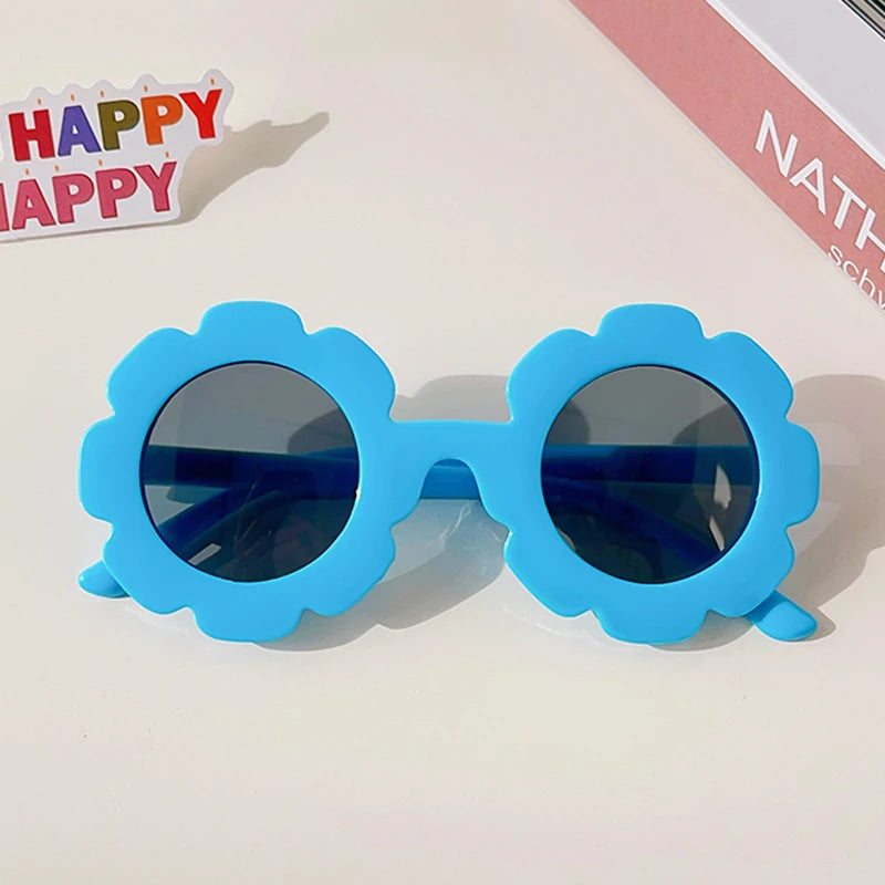 New Kids Sunglasses Children Round Flower Sunglasses Girls Boys Baby Sport Shades Glasses UV400 Outdoor Sun Protection Eyewear - ZOOMNSTORE